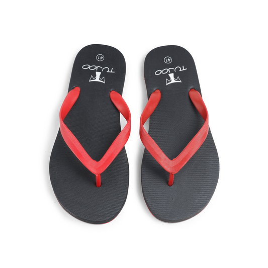 Cork Comfortable Slipper - Red & Black