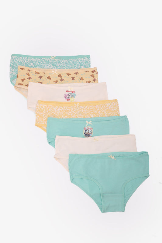 Pack of 7 Cotton Colored Brief Panties – Multicolor