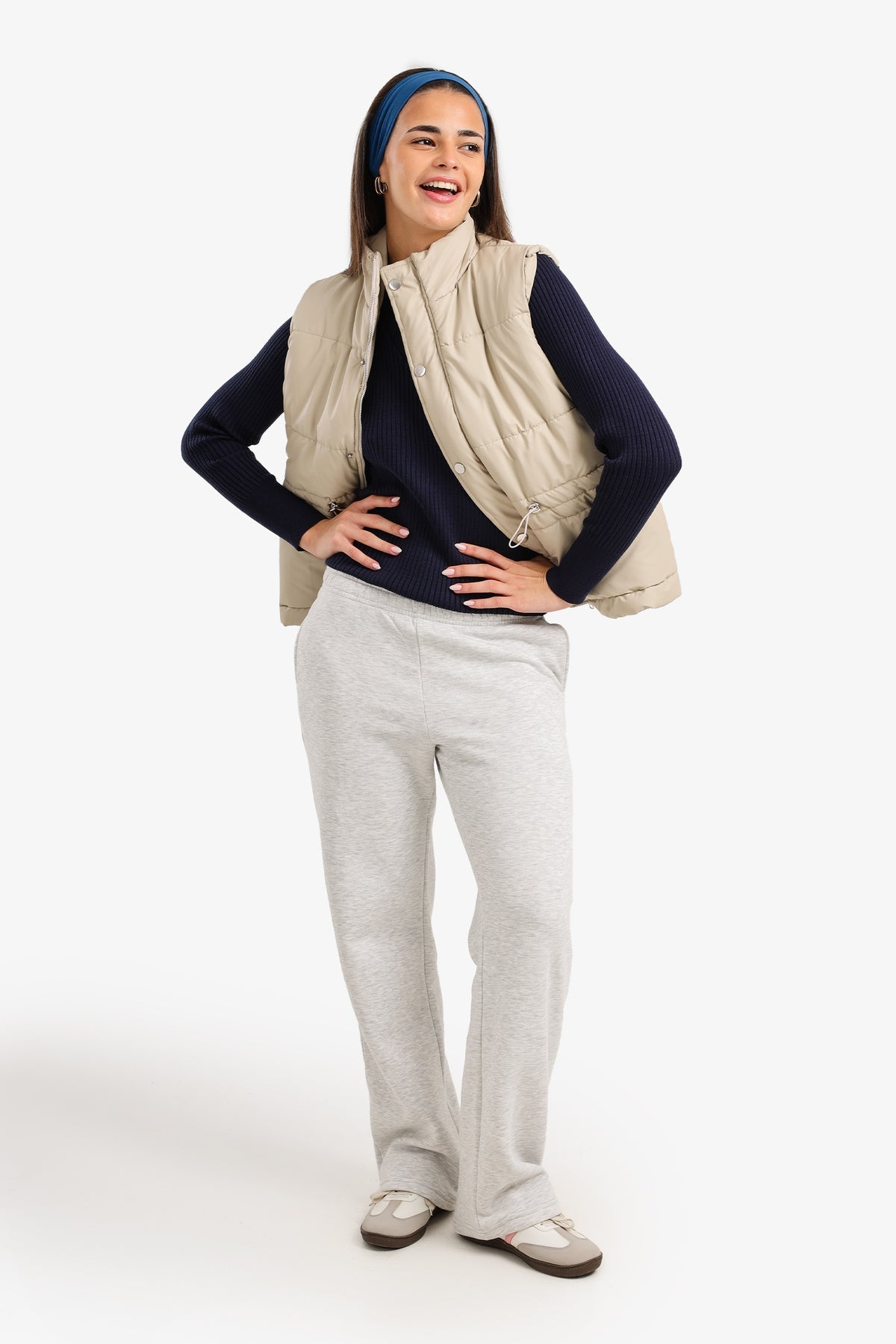 Waterproof Quilted Puffer Vest – Ivory