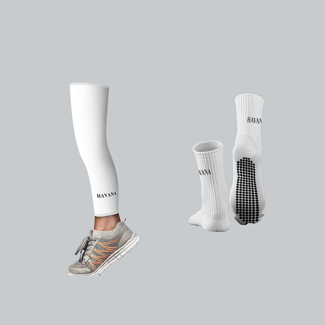 Soccer white 2 pack socks