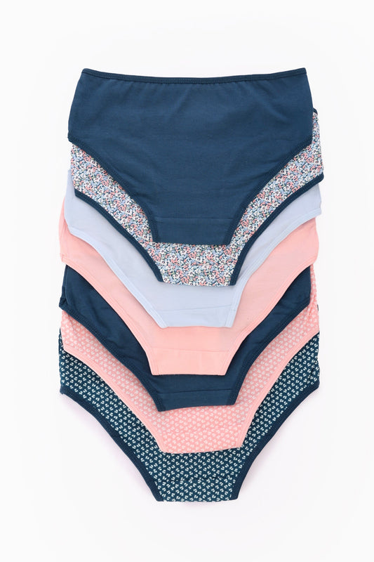 Pack of 7 Colored Brief Panties