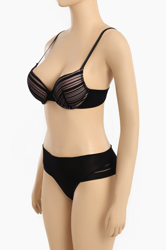Push-Up Bra & Panty Tulle Set