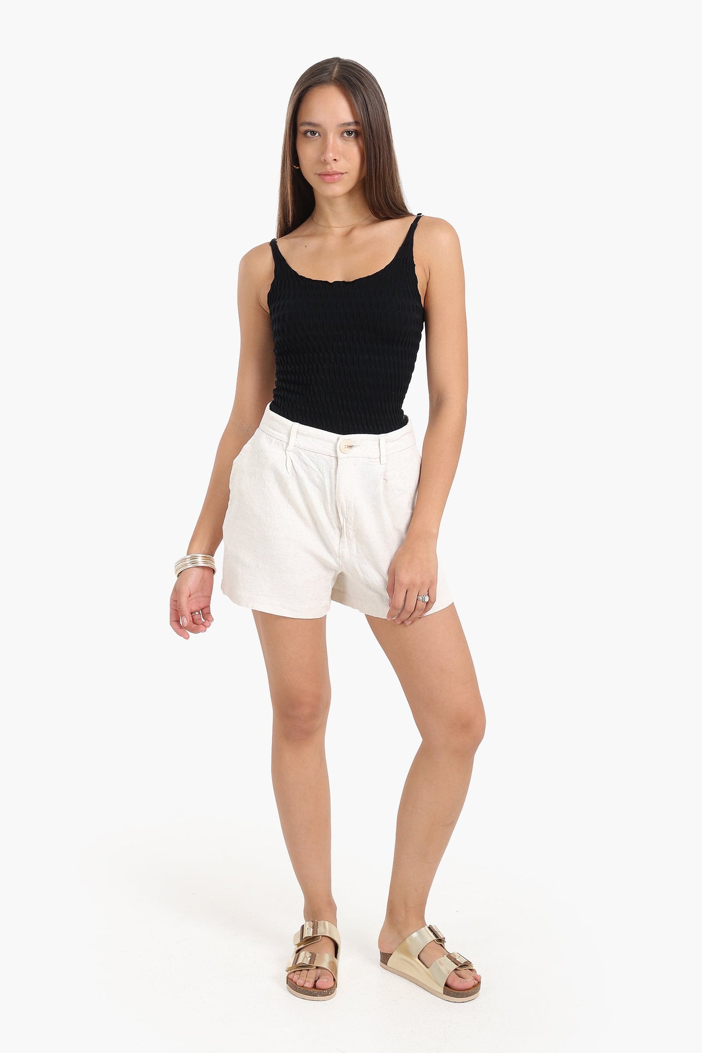 Seamless Microfiber Crinkled Top