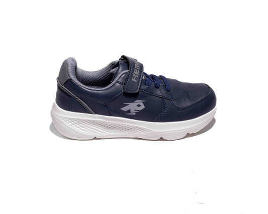 Faux Leather Comfortable Casual Shoes - Navy
