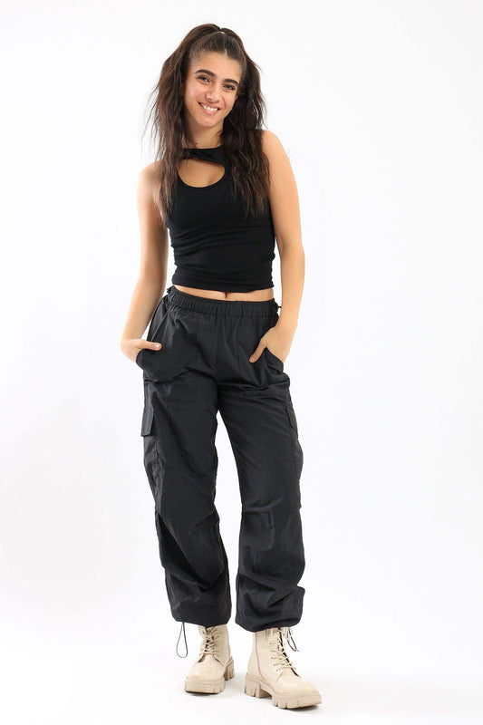 Ribbed Front Cut Out Top - Carina - كارينا