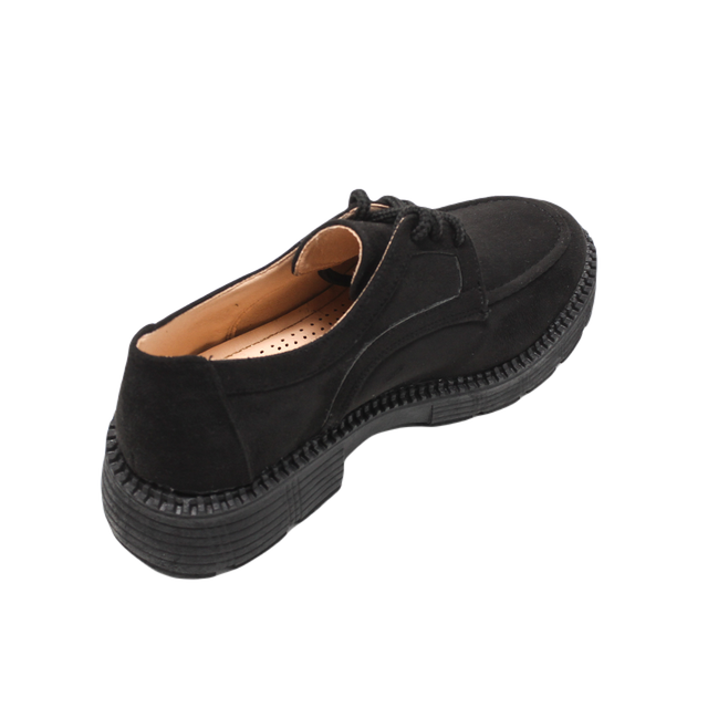 Suede Lace-Up Shoes – Black