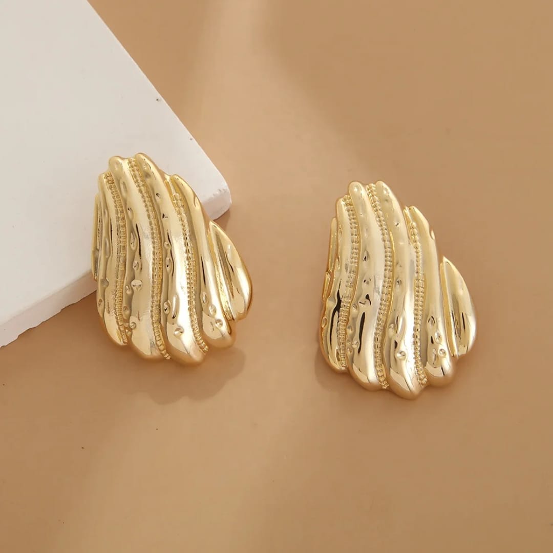 Gold-Plated Shell Earrings