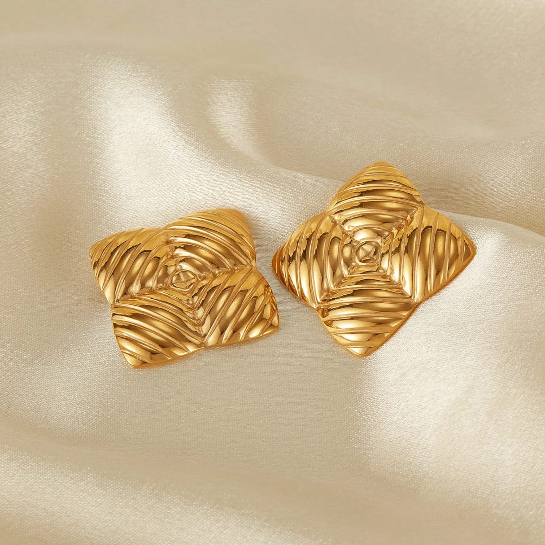 Gold-Plated Earrings with Unique Design