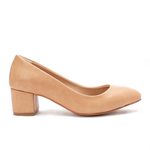 Faux Leather Classic Embossed Pump