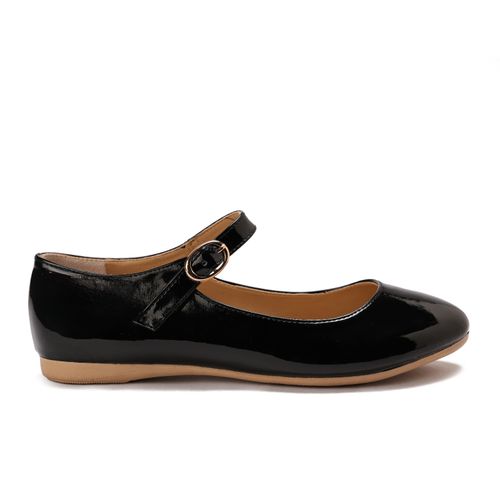 Black Patent Leather Mary Janes Flats
