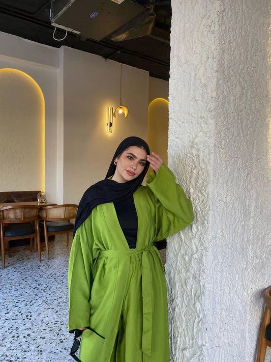 Wrap Linen Set - Green