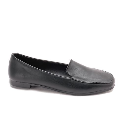 Faux Leather Comfortable Shoes - Black