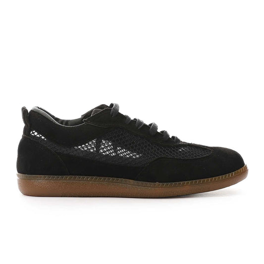 Mesh Suede Sneakers – Black