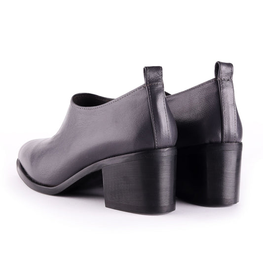 Leather Ankle Boots - Grey