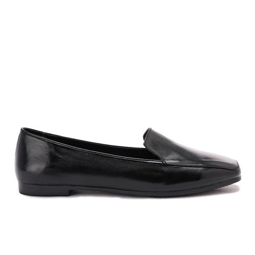 Faux Leather Comfortable Shoes - Black