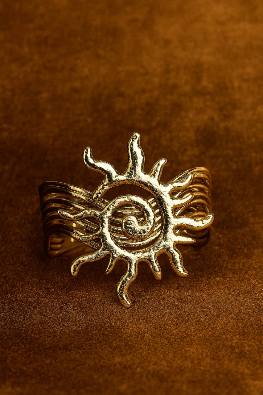 Zinc Alloy Sun Design Bracelet – Gold Plated