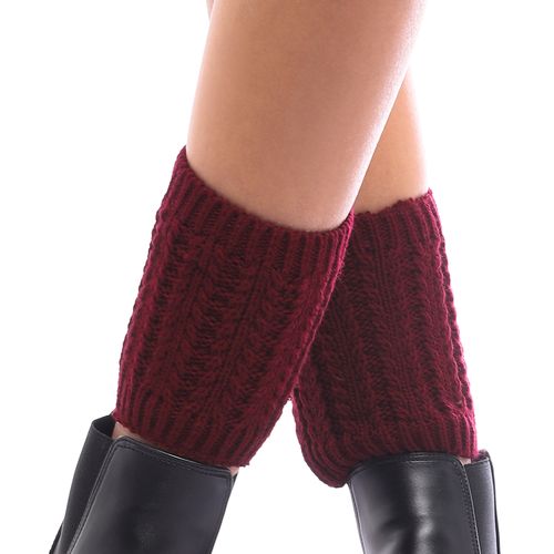 Knitted Ankle Socks – Burgundy
