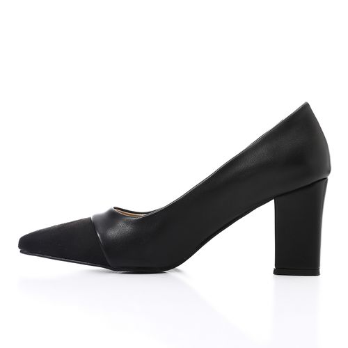 Faux Leather Classic Shoes - Black