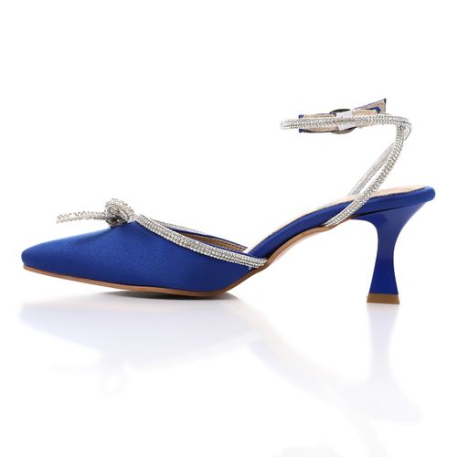 Satin Bow Classic Shoes - Blue