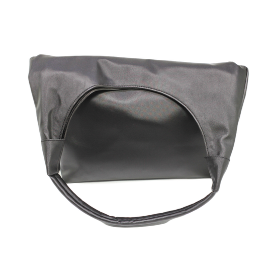 Canvas Slouchy Shoulder Bag - Black