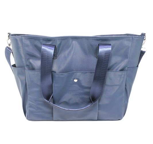 Faux leather Shoulder Bags - Dark Blue