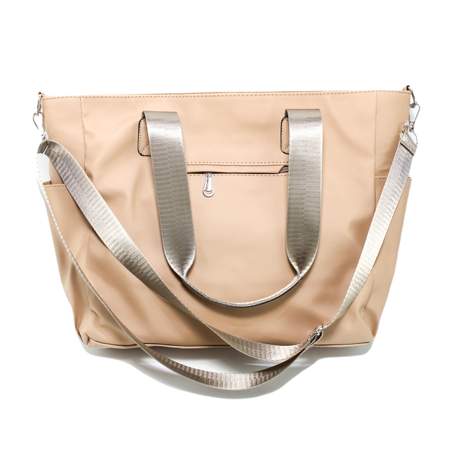 Faux Leather Shoulder Bags - Beige