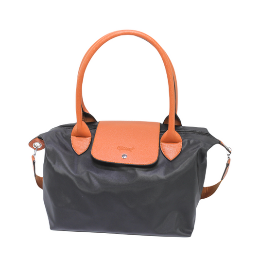 Canvas Solid Handbag – Black