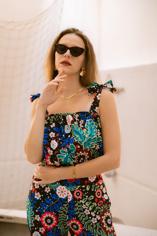 Soft Crepe Floral Printed Set – Multicolor