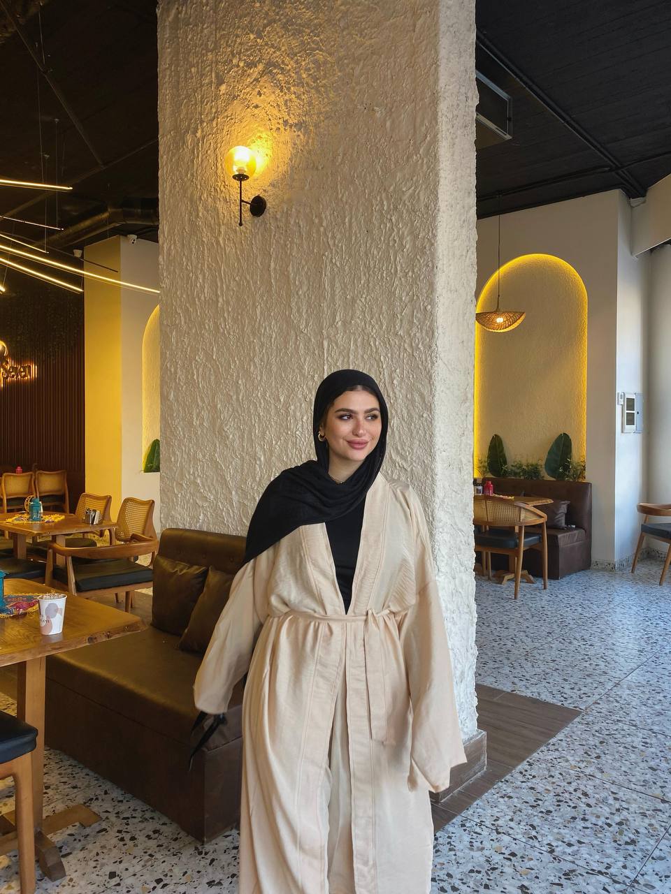 Wrap Linen Set - Beige