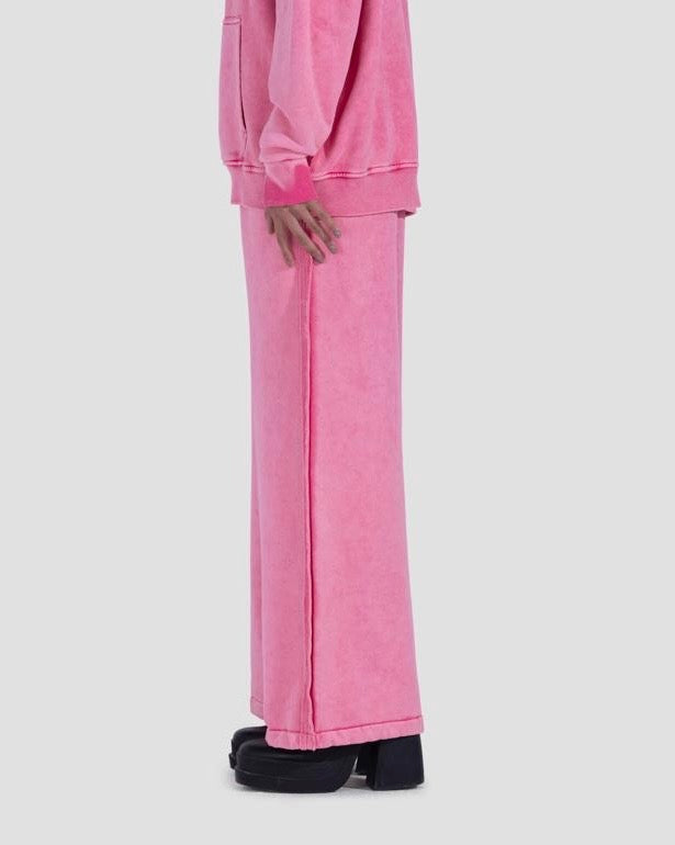 Cotton Washed Pants - Pink