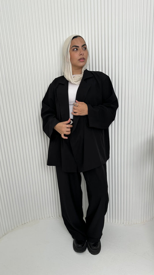 Satin Solid Kimono Jacket – Navy