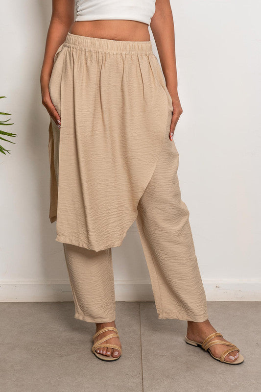 Loose-Fitting Draped - Beige