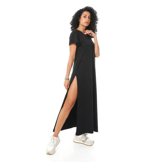 Long Sleeve Maxi Dress - Black