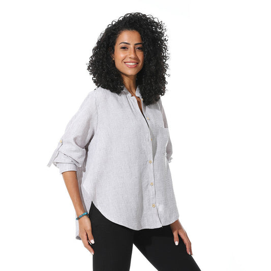 Lenin Wide Shirt - Light Grey