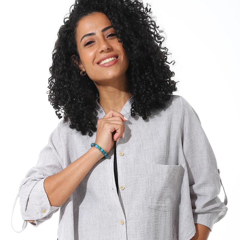 Lenin Wide Shirt - Light Grey