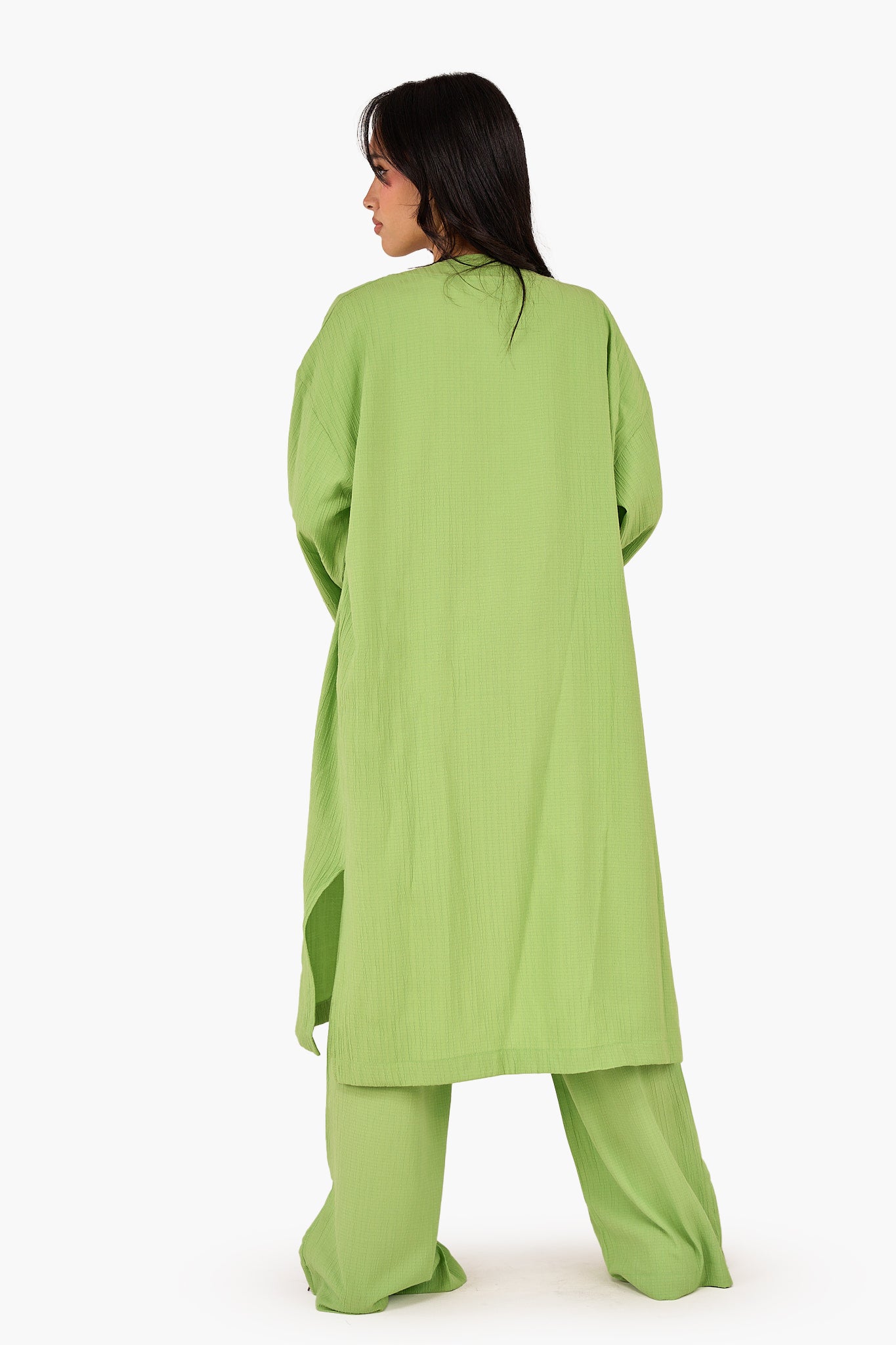 Textured Pattern Midi Kimono