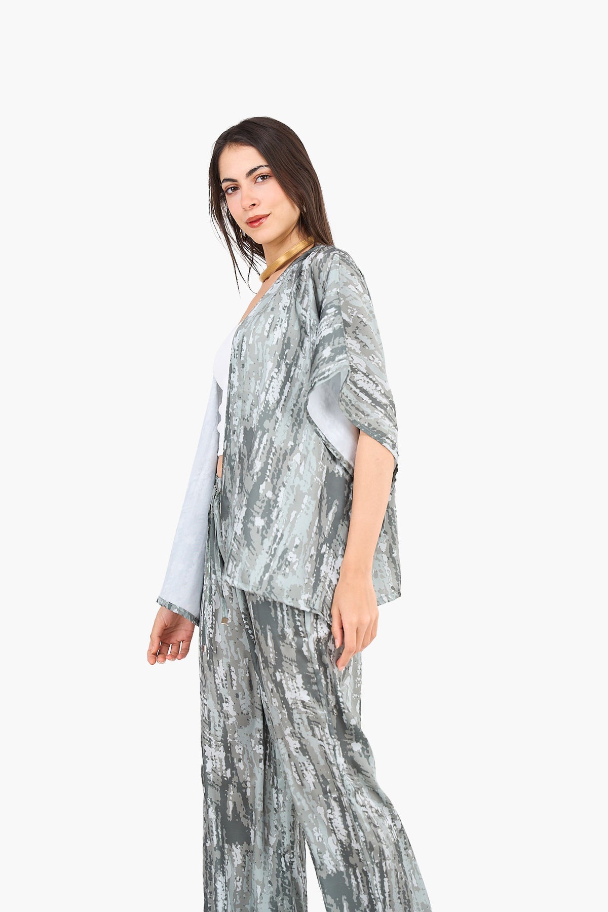 Effortless Printed Kimono