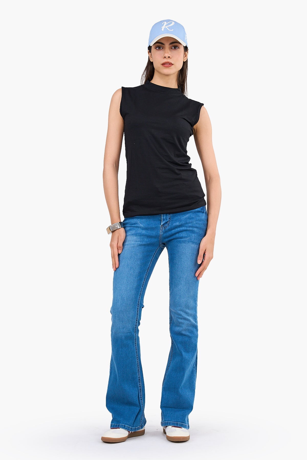 High Neck Sleeveless Top