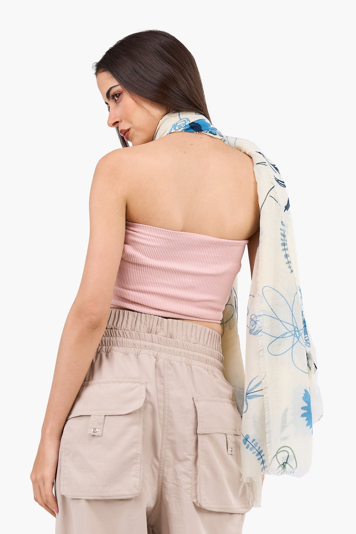 Strapless Cropped Ribbed Top