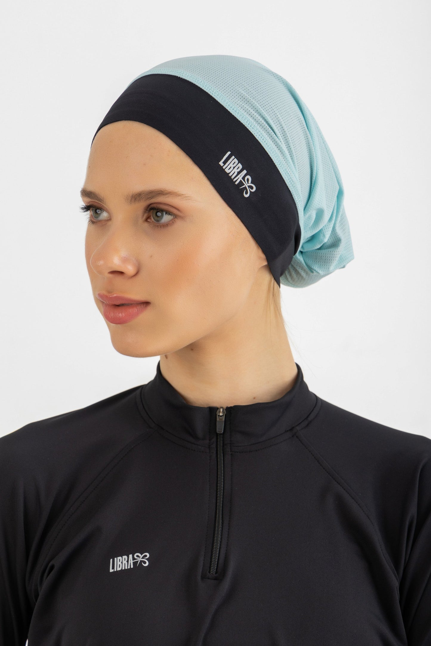 Lycra Neck free bandana - Mint Blue