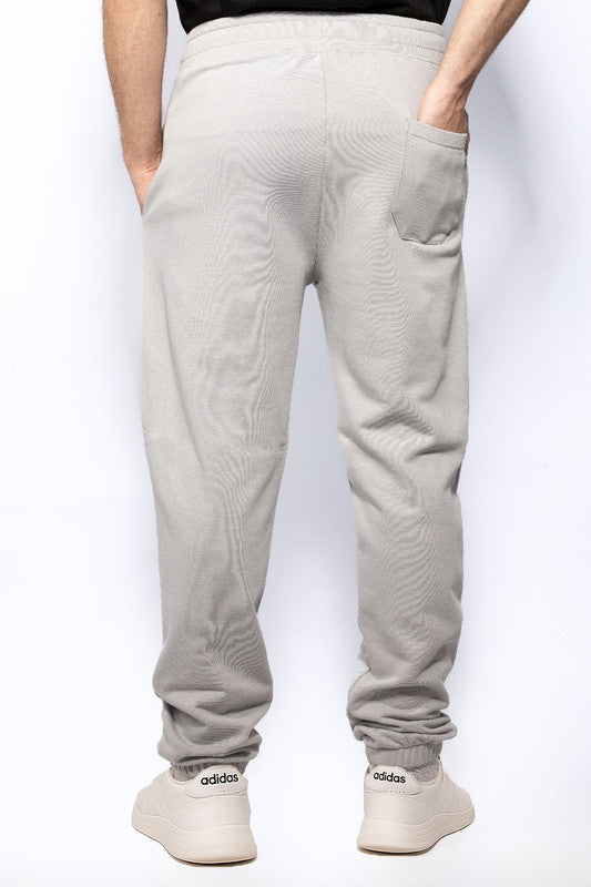 Cotton Milton Basic Sweatpants - Light Grey
