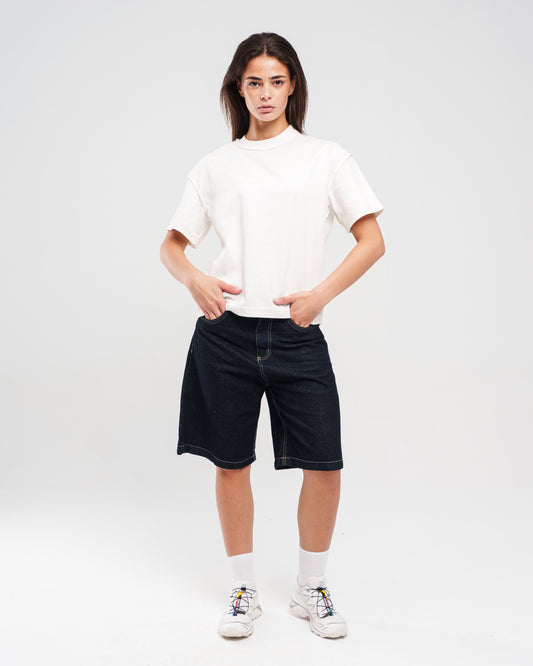 RAW DENIM JORTS