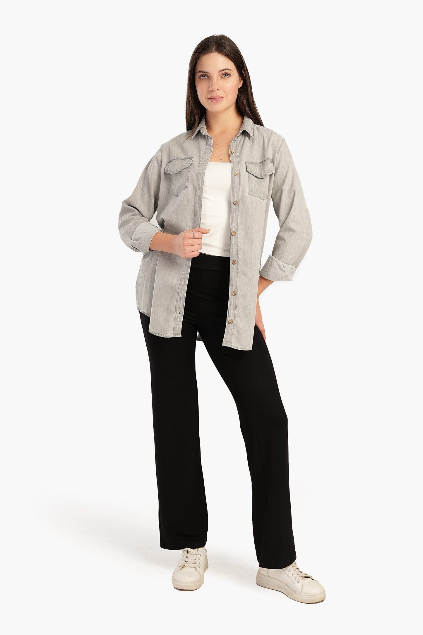 Straight Cut Solid Pants