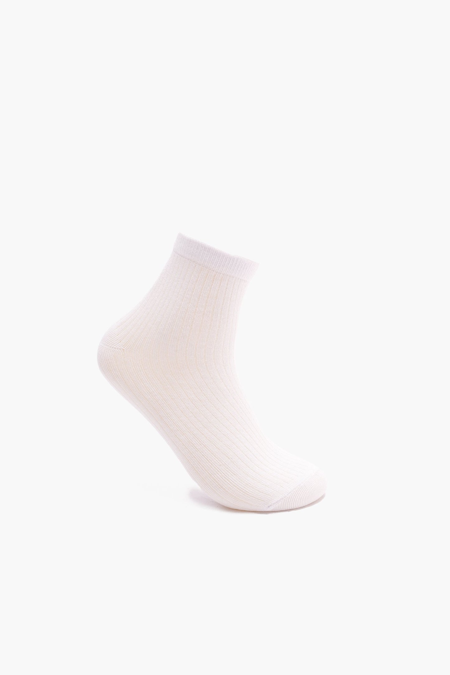 Ribbed High Ankle Socks - 5 Pairs