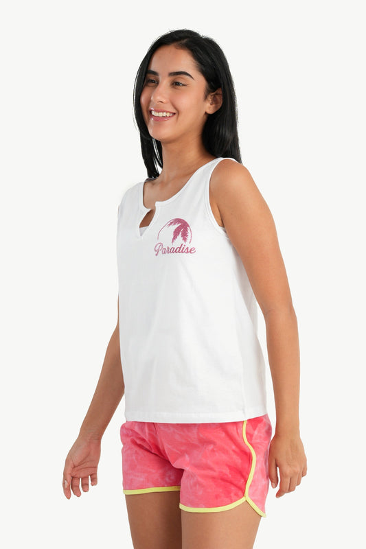 Pajama Set with Tye Dye Shorts