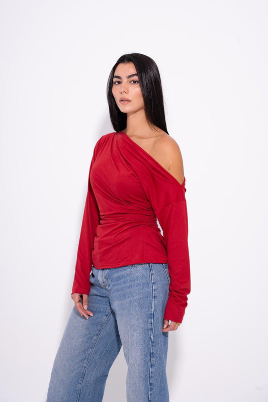 Cotton Hot Take Top – Red