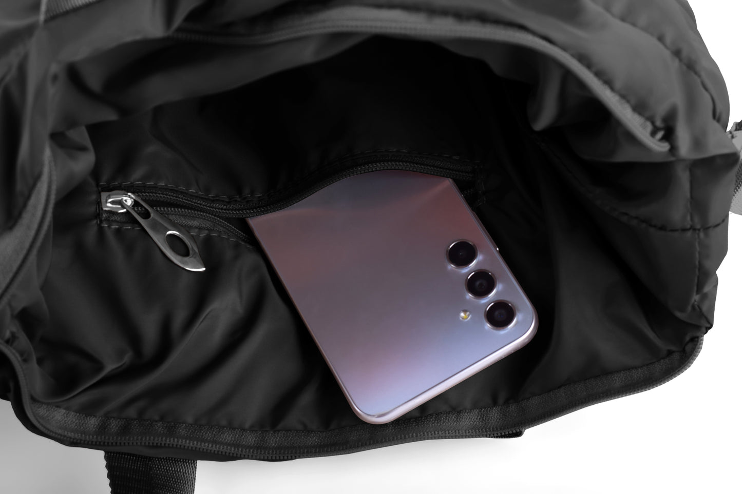 Large Capacity Waterproof Soft Quilted Shoulder Bag - Black.