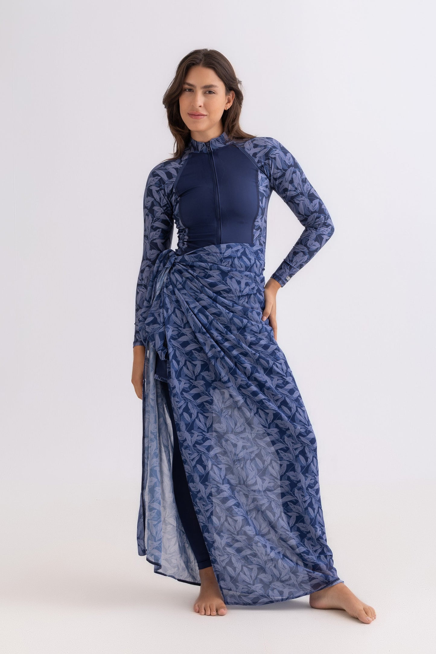 Chiffon Wrap Long Skirt - Multicolor