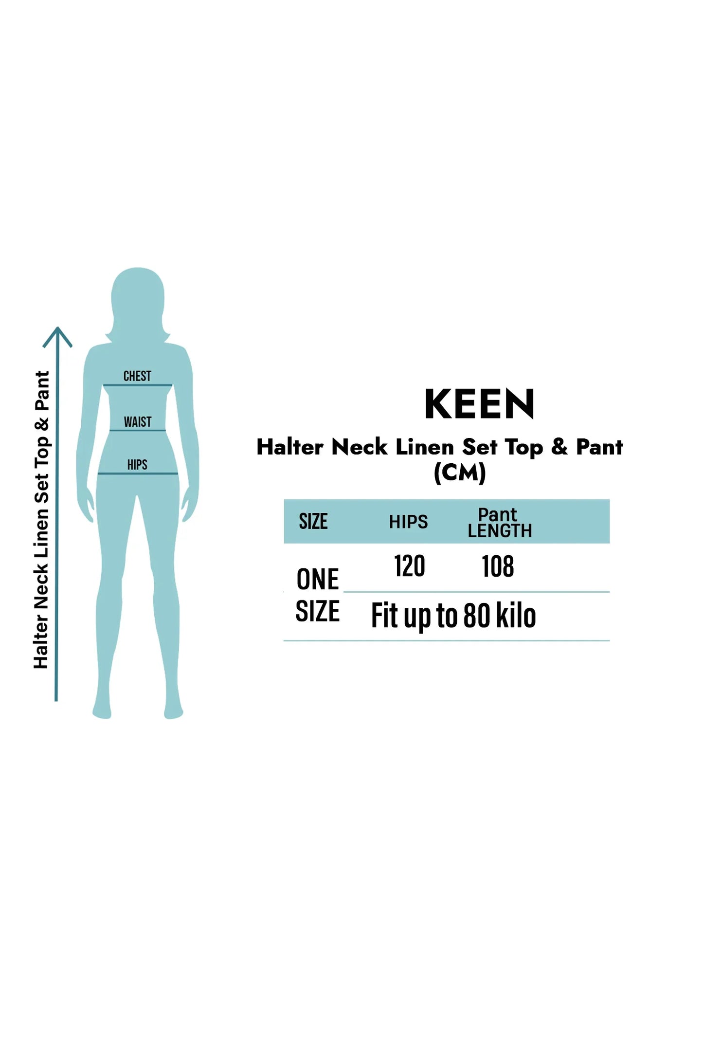 Linen Halter Neck Set Top & Pant For Women