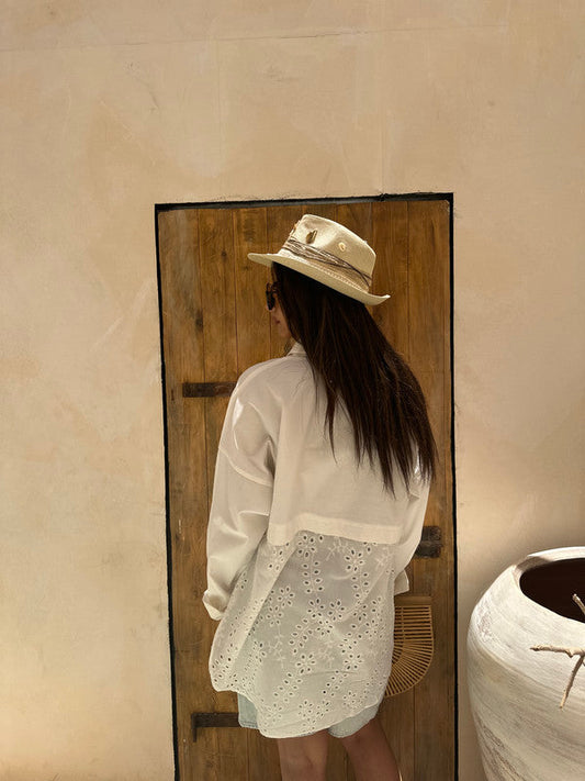 Popline & Rokama Solid Shirt – White